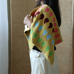 Hooux Cute Fruit Pear Patter Cotton Soft Face Towel for Kids Absorbent Bath Towel Comfortable Cotton Household Towel Beach Towels