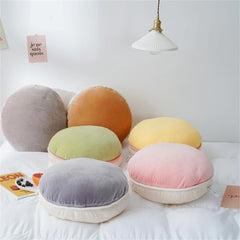 Hooux Macaron Cushion Futon Tatami Floor Mat Sofa Creative Throw Pillow for Couch Home Decorative Soft Plush Office Chair Pillow Gift