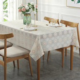 Hooux PVC Waterproof Tablecloth Oil Proof Wash Free Lace Plastic Table White Pattern Restaurant Desk Sheet Hotel Breakfast Mat