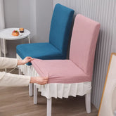Hooux Modern Minimalist Solid Color Chair Cover Thickened Lace Fully Wrapped Dustproof Versatile Antiskid Soft Set Cushion
