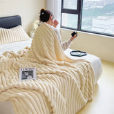 Hooux Japanese Style Blanket Thick Warm Luxury Plush Fluffy Sofa Bed Leisure Home Decoration Living Room Queen Full Nap Blankets