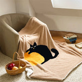 Hooux Cartoon Warm Breathable Office Nap Blanket Skin-Friendly Soft Air-conditioning Blanket Simple Ins Style Sofa Shawl Blanket