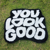 Hooux Tufted You Look Good Rug Custom Handmade Rug, Tufted Rug, Living Room Rug, Rug For Funny Bedroom, Cute Fun Bath Mat