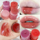 Hooux Korean Mirror Lip Glaze Waterproof Non-stick Cup Lip Gloss Sexy Red Liquid Lipstick Long Lasting Moisturizing Natural Lip Makeup