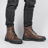 Hooux Natural Cow Leather Men Boots Top Quality Handmade Retro Men Boots Genuine Leather Men Boots #CX9550