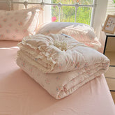 Hooux Summer Quilt - 100% Cotton, Lightweight & Breathable, Cute Home Decor (No Pillowcase/Sheet) Comfortable Bedding
