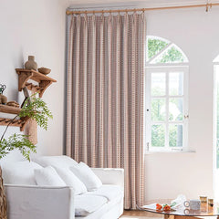 Hooux Retro Living Room Home Decoration Curtains Creative Striped Jacquard Study Curtains Woven Bedroom Blackout Curtain Штора