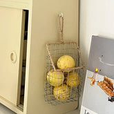 Hooux Nordic Hanging Storage Basket Handmade Metal Organizer Kitchen Tablewares Small Stuff Snacks Support Home Room Decor Accessories