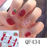 Hooux Korean Fashion Strawberry Nail Stickers Fashion Nail Art Wraps Nail Polish Ins Styles Summer DIY Adhesive Manicure Decorations