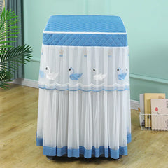 Hooux Fabric Fully Automatic Upper Cover Washing Machine Cover New Lace Dust Cover White Universal Washing Machine Cover