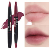 Hooux Lipliner Lipstick Pen Matte Outline 3D Lip Shape Lipstick Crayon Waterproof Lasting Non-stick Cup Smooth Lip Liner Pencil Makeup