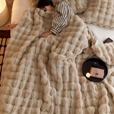 Hooux Tuscan Imitation Fur Soft Plush Blanket for Cozy Comfort at Home on the Go Perfect Gift for Any Occasion Winter Warm Blanket