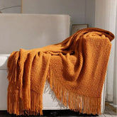 Hooux 2025 new room tassel towel blanket sofa towel bedside blanket bedside flag hotel blanket