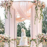 Hooux 5/10M Organza Roll Fabric Sheer Crystal Tulle Roll Wedding Birthday Party Backdrop Decoration DIY Yarn Chair Sashes Baby Shower