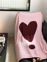 Hooux Nordic Style Miniscan Color-matching Love Half-side Velvet Nap Blanket Casual Multifunctional Sofa Blanket Bed End Blanket