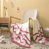 Hooux Nordic-style Tufted Tassel Knitted Blanket Office Nap Casual Shawl Blanket Homestay Sofa Bed Tail Multifunctional Blanket
