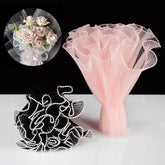 Hooux 4Yards Flower Wrapping Wave Yarn Rose Bouquet Packaging Paper Lace Mesh Handmade Gift Packaging Supplies Wedding Party Decor
