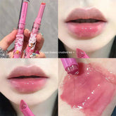 Hooux Mirror Glass Solid Lip Glaze Tint Flowers Water Light Heart Shape Lipstick Cute Rabbit Jelly Lip Gloss Korean Lip Tint Makeup