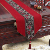 Hooux Chinese Table Flag Cover Cloth Dustproof Shoe Cabinet Home Kitchen Restaurant Wedding Table Decoration Bed Runner New