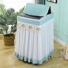 Hooux Fabric Fully Automatic Upper Cover Washing Machine Cover New Lace Dust Cover White Universal Washing Machine Cover