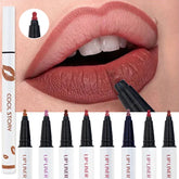 Hooux Liquid Lipliner Pencil Long Lasting Lips Cosmetic Tool Matte Soft Lip Liner Stick Quick Drying Smudge Proof Natural Lipstick Pen