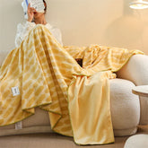 Hooux Ins Nordic Simple Style Blanket Nap Office Shawl Autumn and Winter Blanket Imitation Cashmere Sofa Blanket