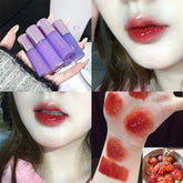 Hooux Mirror Water Lip Glaze Tint Dark Mulberry Lip Gloss Purple Red Clear Moisturizing Jelly Lasting No Sticky Liquid Lipsticks Oil
