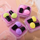 Hooux Mushroom Head Makeup Puff Air Cushion Beauty Handle Cosmetic Egg Dry and Wet Dual-use Super Soft Makeup Sponge with Box Case Set