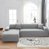 Hooux Jacquard Elastic Sofa Cover for Living Room L-Shape Corner Couch Cover Knitting Stretch Slipcover 1/2/3/4 Seater Chair Protector