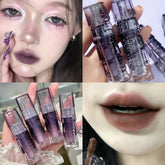 Hooux Liquid Lipstick Matte Purple Lip Gloss Long Lasting Lip Tint Waterproof Not Easy to Stick Cups Lip Glaze Cosmetic Wholesale