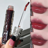 Hooux 8 Color Moisturizing Mirror Lip Glaze Long Lasting Lip Gloss Black Tea Brown Liquid Lipstick Lip Oil Care Makeup Korean Cosmetic