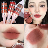 Hooux Matte Mousse 3 Colors Canned Lipstick Set Velvet Non-stick Lip Mud Long Lasting Waterproof Sexy Red Lip Gloss Tinted Cosmetics