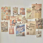 Hooux Ins Retro Magazine Poster Bedroom Wall Paper Stickers Decoration Cards DIY Vintage Magazine Advertising Poster Room Wall Decor