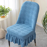 Hooux Modern Minimalist Elastic Seat Cover Thickened Jacquard Velvet Curved Seat Cover Multi Color Dustproof Anti Slip Chair Covers