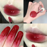 Hooux Liquid Lipstick Non-stick Cup Red Lip Tint Ice Tea Lipgloss Mirror Water Women Cosmetics Lip Glaze Mist Lip Stick Female Makeup