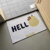 Hooux Cute Fruit PVC Doormat Cuttable Squirrel Pear House Entrance Welcome Mat Carpet Anti Dust Outdoor Pad Home Room Decor 45x75cm