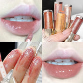 Hooux Sparkle Fine Glitter Lip Gloss Moisturizing Non-Stick Cup Lip Glaze Lasting Shimmer Shiny Liquid Lipstick Korean Makeup Cosmetic