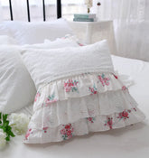 Hooux European Embroidery Cushion Cover, Cake Lace Pillow Cover, Handmade, Elegant Bedding, Pillowcase, Sofa Cushion, Top Luxury