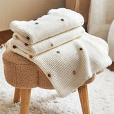 Hooux Korean Style Simple Fresh Color Wave Point Office Rest Sofa Cover Blanket Four Seasons Universal Multifunctional Knitted Blanket