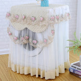 Hooux Hot Selling Washing Machine Cover Fully Automatic Washing Machine Cover Lace Fabric Cover Roller Wheel Dust Cover