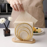 Hooux Golden Tissue Holder Iron Car Towel Storage Case Desktop Office Tissue Box Napkin Racks Household Toilet Paper Dispenser Stand
