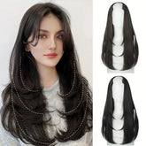 Hooux Synthetic Women's Styling Long Hair Extra Long Hair Synthetic Wigs Layered Hair Extensions Top of the Head Increase Hair