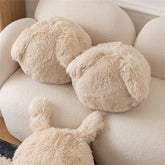 Hooux Rabbit Hair Cushion Solid Color Sofa Decor Creative Rabbit Throw Pillow for Couch Home Soft Plush Office Waist Rest Pillow Gifts