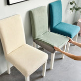 Hooux Modern Minimalist Elastic Cover Printing Dyeing Thick Knitted Seat Cushion Multi Color Dustproof Anti Slip Chair Covers