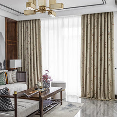 Hooux Retro Floral Living Room Curtains Classical Luxury Bedroom Cortinas Pleats Embroidery Balcony Cortina Window Chinese Curtain 커튼