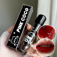 Hooux Punk Juice Red Lipgloss Black Mirror Glass Water Light Clear Lip Glaze Waterproof Non Stick Liquid Lipstick Nude Lip Tint Makeup