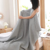 Hooux Gauze Blanket for Bed Queen King Quilted Bedspread Summer Thin Towel Quilt Plaid on Bed Sofa Coverlet Winter Sheet Sofa Cover