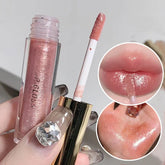 Hooux Diamond Shiny Lip Gloss Waterproof Glitter Liquid Lipstick Long Lasting Shimmer Pearlescent Lip Glaze Women Sexy Lip Tint Makeup