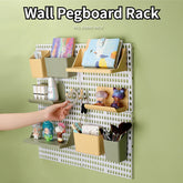Hooux Hole Board Wall Display Decor Free Punching Pegboard Wall Organizer Shelf Kitchen Household Storage Plastic DIY Combinable Shelf