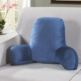 Hooux Pillow Back Cushion With Arm for Reading Rest Waist Support Office Chair Car Seat Sofa Rest Lumbar Cushion Velvet Backrest